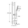 Set asta doccia GROHE Rainshower SmartActive 150, 3 modalità di getto, asta doccia 60 cm - vista dettagliata