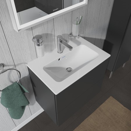 Duravit ME by Starck Meuble-lavabo Compact avec 1 trou de robinet 63 x 40 cm