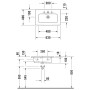 Lavabo meuble compact Duravit ME by Starck avec 1 trou de robinet 63 x 40 cm