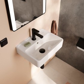 hansgrohe Xanuia Q Lavabo 450/340 avec trou de robinet et trop-plein, SmartClean
