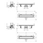 hansgrohe RainDrain Go Komplettset Duschrinne 600 rückseitig befliesbar für Standard-/flache Installation - Produktansicht