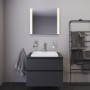 Lavabo encastré Duravit D-Neo 60 cm, sans trou de robinet, sans trop-plein - vue technique