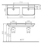 VitrA Sento Doppelwaschtisch unterbaufähig 130 x 48 cm - Produktansicht