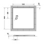 Bac à douche Duravit Tempano 120 x 120 cm, avec revêtement antidérapant