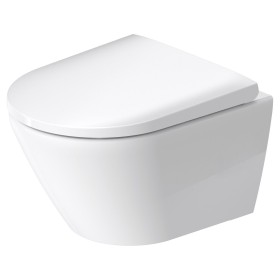 Set WC sospeso Duravit D-Neo Rimless, con scarico a pavimento compatto, con Durafix
