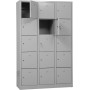 Wolfstahl Schliessfachschrank Stahl 15 Schliessfächer Zylinderschloss 119 x 45 x 190 cm - Detailansicht
