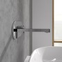 Rubinetto monocomando per lavabo Villeroy & Boch Architectura con scarico Push-Open - vista tecnica
