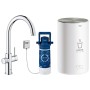Rubinetto e boiler GROHE Red Duo taglia M, rubinetto con beccuccio a C