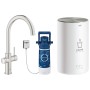 Rubinetto e boiler GROHE Red Duo taglia M, rubinetto con beccuccio a C