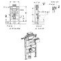 Geberit Duofix Element für Wand-WC, 82 cm, mit Omega UP-Spülkasten 12 cm - Detailansicht