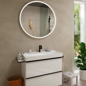 Robinetterie de lavabo monocommande hansgrohe Tecturis S 110 Fine CoolStart économique sans bonde