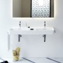Double vasque encastrable LAUFEN Val 120 x 40 cm, avec 1 trou de robinet, avec trop-plein - vue détaillée