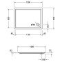 Receveur de douche Duravit Starck Slimline rectangle 120 x 90 cm - vue détaillée