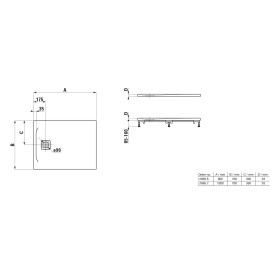 Piatto doccia LAUFEN PRO Marbond 100 x 70 x 3,3 cm