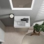 Lavabo hansgrohe Xevolos E 36 x 25 cm avec trou de robinet à droite sans trop-plein - vue détaillée