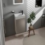Lavabo hansgrohe Xevolos E 36 x 25 cm avec trou de robinet à droite sans trop-plein - vue technique