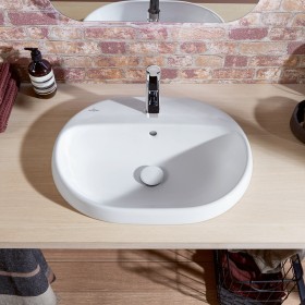 Villeroy & Boch Architectura Lavabo da incasso 60 x 45 x 17 cm, ovale, con troppo pieno, non levigato