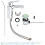 GROHE Eurosmart C Einhand-Waschtischbatterie M-Size mit Ablaufgarnitur - Produktansicht