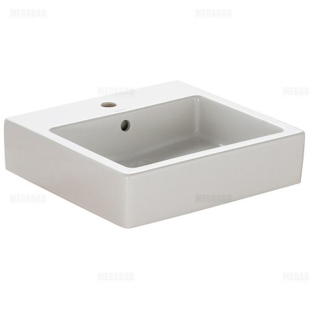 Lavabo Duravit Vero 50 cm avec 1 trou de robinet brossé