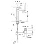 Miscelatore monocomando per lavabo Duravit D-Neo L con asta di scarico