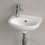 Lavabo Villeroy & Boch O.novo 36 x 27,5 cm, con troppopieno e foro rubinetto a sinistra - vista tecnica