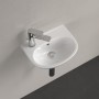 Lavabo Villeroy & Boch O.novo 36 x 27,5 cm, con troppopieno e foro rubinetto a sinistra - vista tecnica
