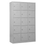 Wolfstahl Schliessfachschrank Stahl 15 Schliessfächer Drehriegelverschluss 119 x 45 x 190 cm - Detailansicht
