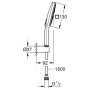 Set di montaggio a parete GROHE Rainshower SmartActive 130 Cube, 3 modalità di getto - immagine prodotto