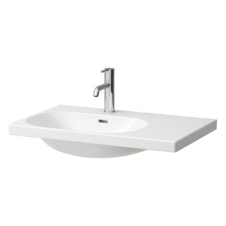 Vasque LAUFEN LUA 75 x 46 cm, bassin asymétrique à gauche, avec trou de robinet, avec trop-plein