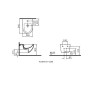 VitrA Sento Wandbidet 36,5 x 54 cm - technische Ansicht