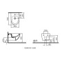 VitrA Sento Wandbidet 36,5 x 54 cm - technische Ansicht