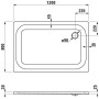 Roca Receveur de douche en acier Steel Plan extra-plat 120 x 80 x 2,5 cm - photo produit