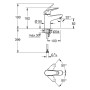Robinet de lavabo monocommande GROHE Swift 1/2 S-Size - vue technique