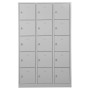 Wolfstahl Schliessfachschrank Stahl 15 Schliessfächer Drehriegelverschluss 119 x 45 x 190 cm - technische Ansicht