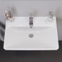 Lavabo Duravit D-Neo 65 cm, avec 1 trou de robinet et trop-plein - vue détaillée