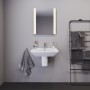 Lavabo Duravit D-Neo 65 cm, avec 1 trou de robinet et trop-plein - photo produit