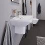 Lavabo Duravit D-Neo 65 cm, avec 1 trou de robinet et trop-plein - vue détaillée