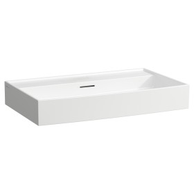 Lavabo encastré LAUFEN Kartell 80 x 46 cm, sans trou de robinet, avec trop-plein