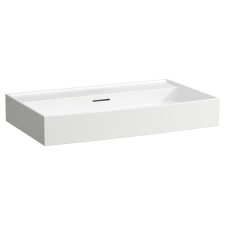 Lavabo encastré LAUFEN Kartell 80 x 46 cm, sans trou de robinet, avec trop-plein