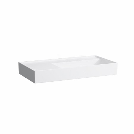 Vasque LAUFEN Kartell 90 x 46 cm, avec étagère à gauche, sans trou de robinet