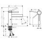 Robinet de lavabo monocommande hansgrohe Finoris 110 CoolStart avec bonde Push-Open