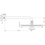 hansgrohe Raindance S Kopfbrause 300 1jet mit Brausearm 39 cm - technische Ansicht