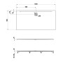 Receveur de douche LAUFEN PRO Marbond 180 x 90 x 3,4 cm