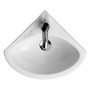 Lavabo d'angle LAUFEN PRO B 44 cm avec trou de robinet et trop-plein - vue détaillée