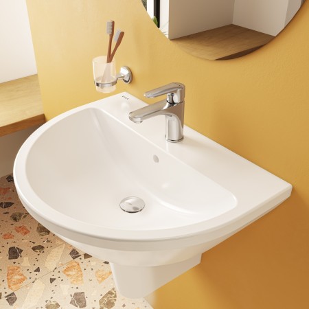 VitrA Integra Waschtisch 65 cm, mit Überlaufloch, 1 Hahnloch mittig