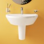 VitrA Integra Waschtisch 65 cm, mit Überlaufloch, 1 Hahnloch mittig - Detailansicht