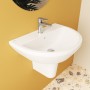 VitrA Integra Waschtisch 65 cm, mit Überlaufloch, 1 Hahnloch mittig - technische Ansicht