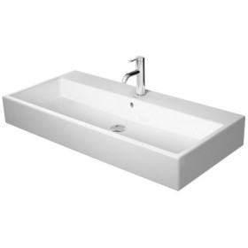 Lavabo Duravit Vero Air brossé avec 1 trou de robinet 100 x 47 cm, avec trop-plein
