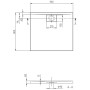 Receveur de douche Villeroy & Boch Architectura Metalrim 90 x 80 x 4,8 cm