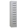 Wolfstahl Schliessfachschrank Verteilerschrank Stahl 10 Schliessfächer Zylinderschloss 40 x 50 x 180 cm - Detailansicht